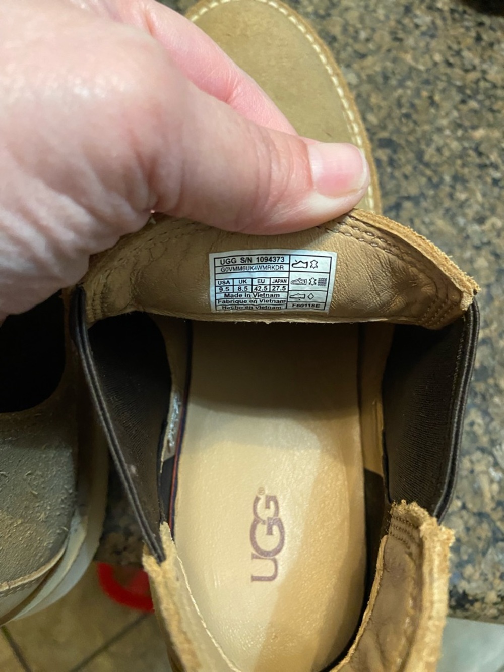 NWOT: UGG Tan Suede Leather Men’s Ankle Boots